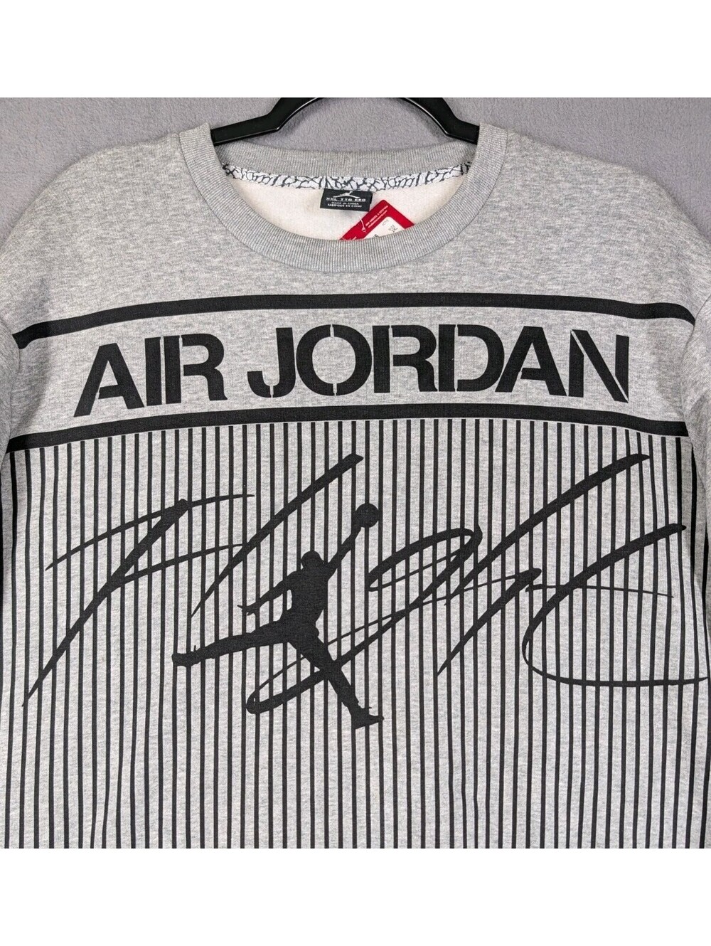 Jordan Mens 2XL Gray 2013 Air Jordan Flight Crewneck Sweatshirt Jumpman Graphics